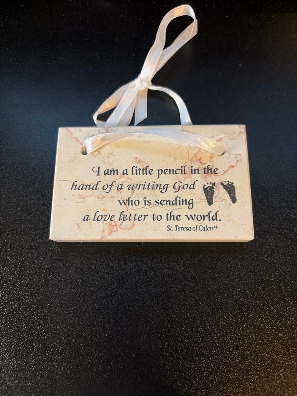 Inspirational Hanging Plaque with Quote Small 3X2”